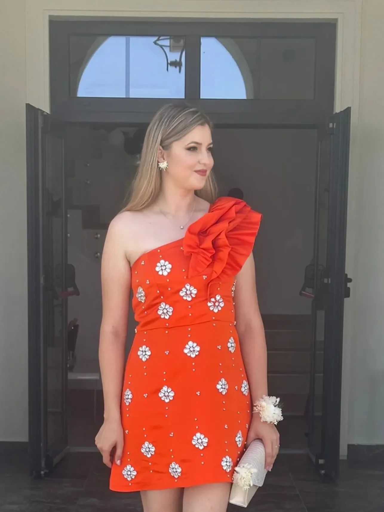 ROCHIE ASIMETRICA CU STRASURI